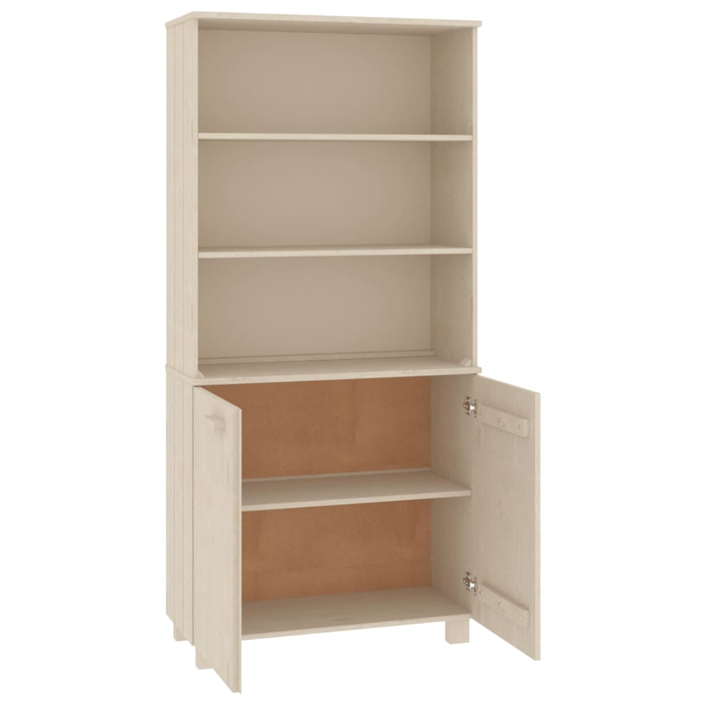 HAMAR chest of drawers, honey brown, solid pine wood