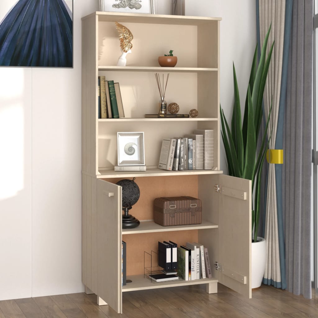 HAMAR chest of drawers, honey brown, solid pine wood