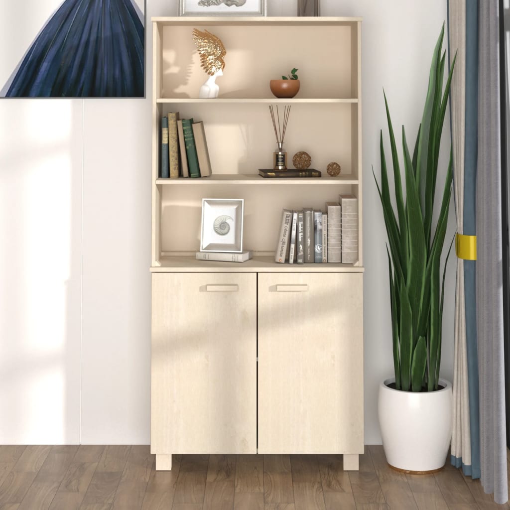 HAMAR chest of drawers, honey brown, solid pine wood