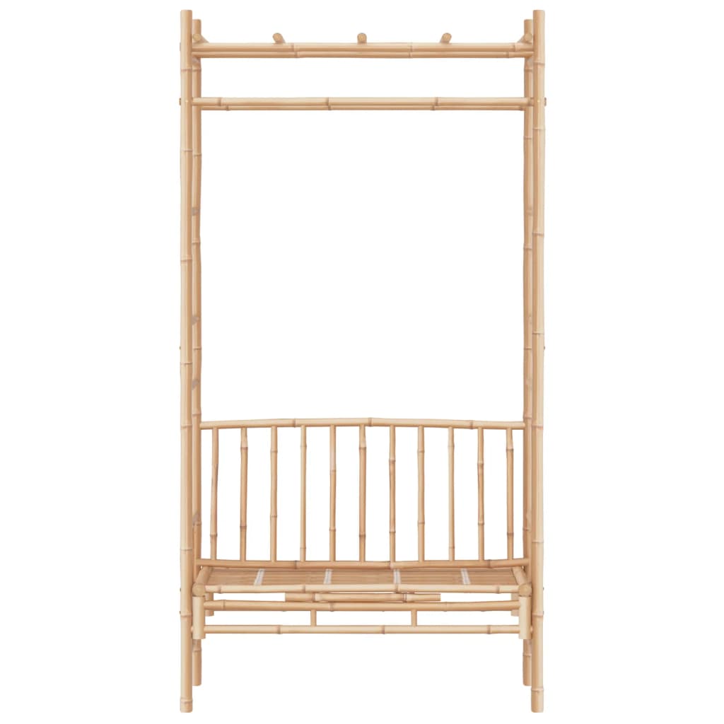 Sodo suoliukas su pergole, 116cm, bambukas