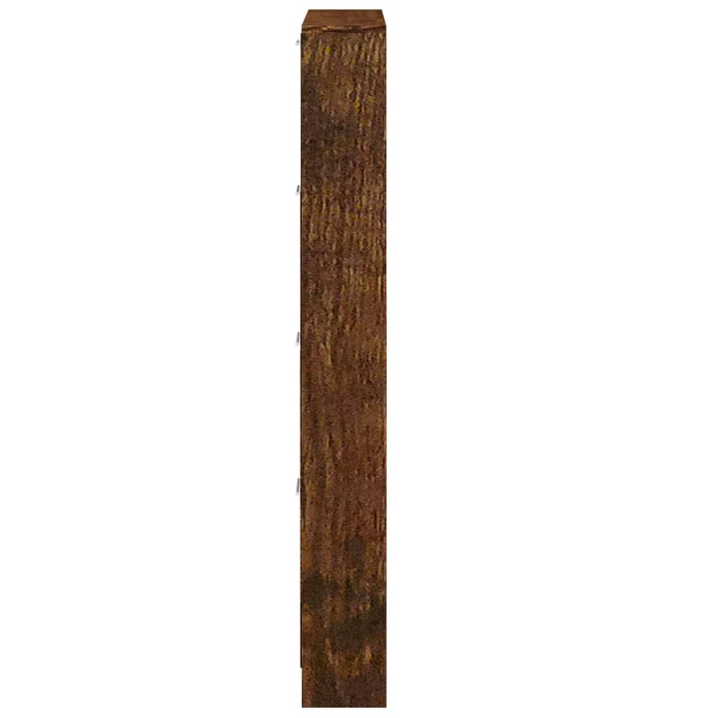 Shoe cabinet, smoky oak, 59x17x150cm, engineered wood