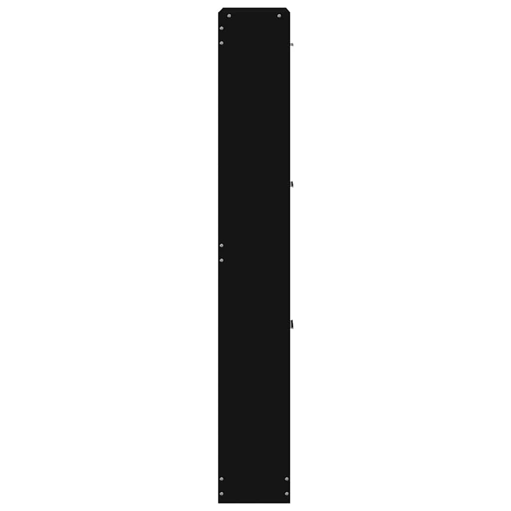 Shoe cabinet, black, 59x17x108cm, engineered wood