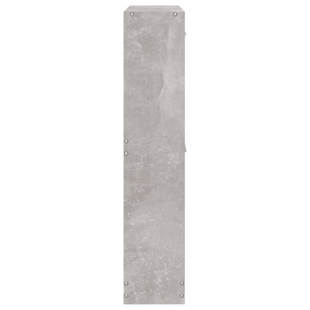Spintelė batams, betono pilka, 59x17x81cm, apdirbta mediena
