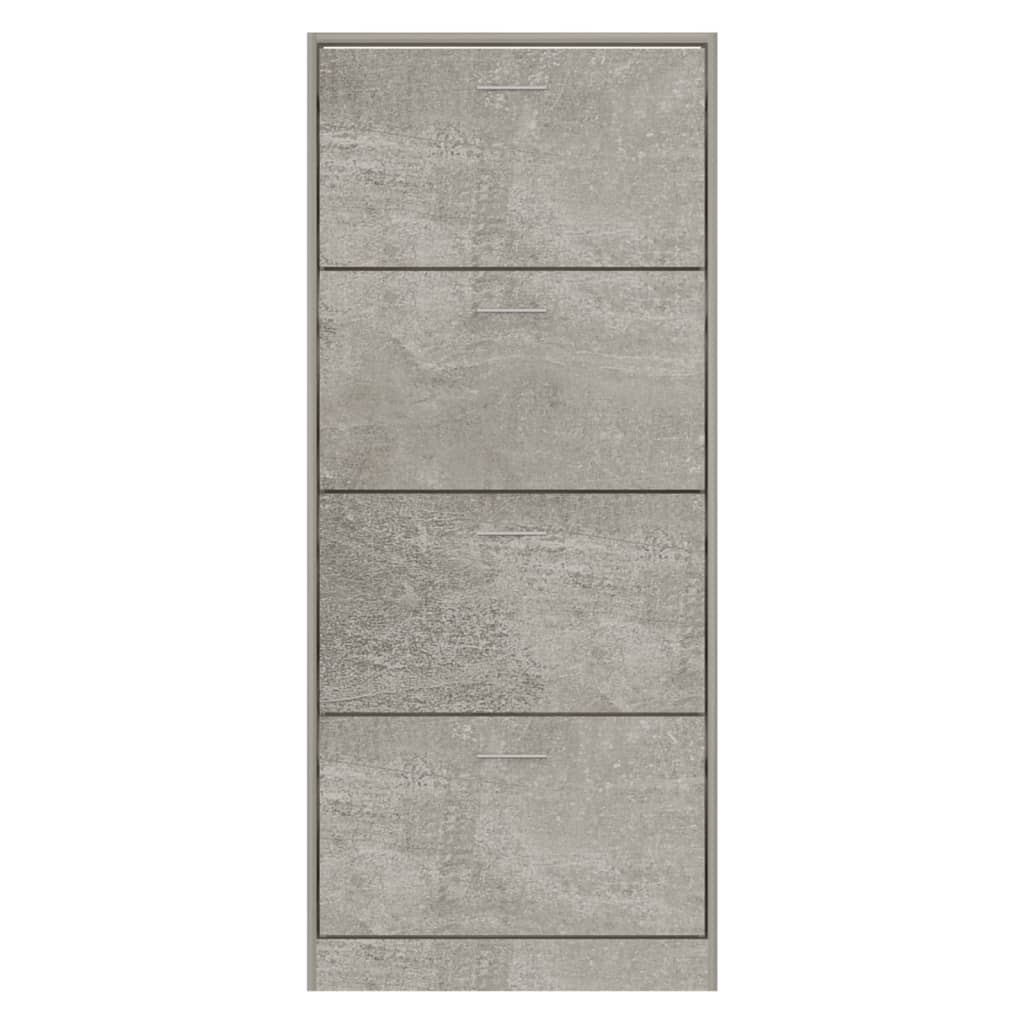 Shoe cabinet, concrete gray, 63x24x147cm, engineered wood