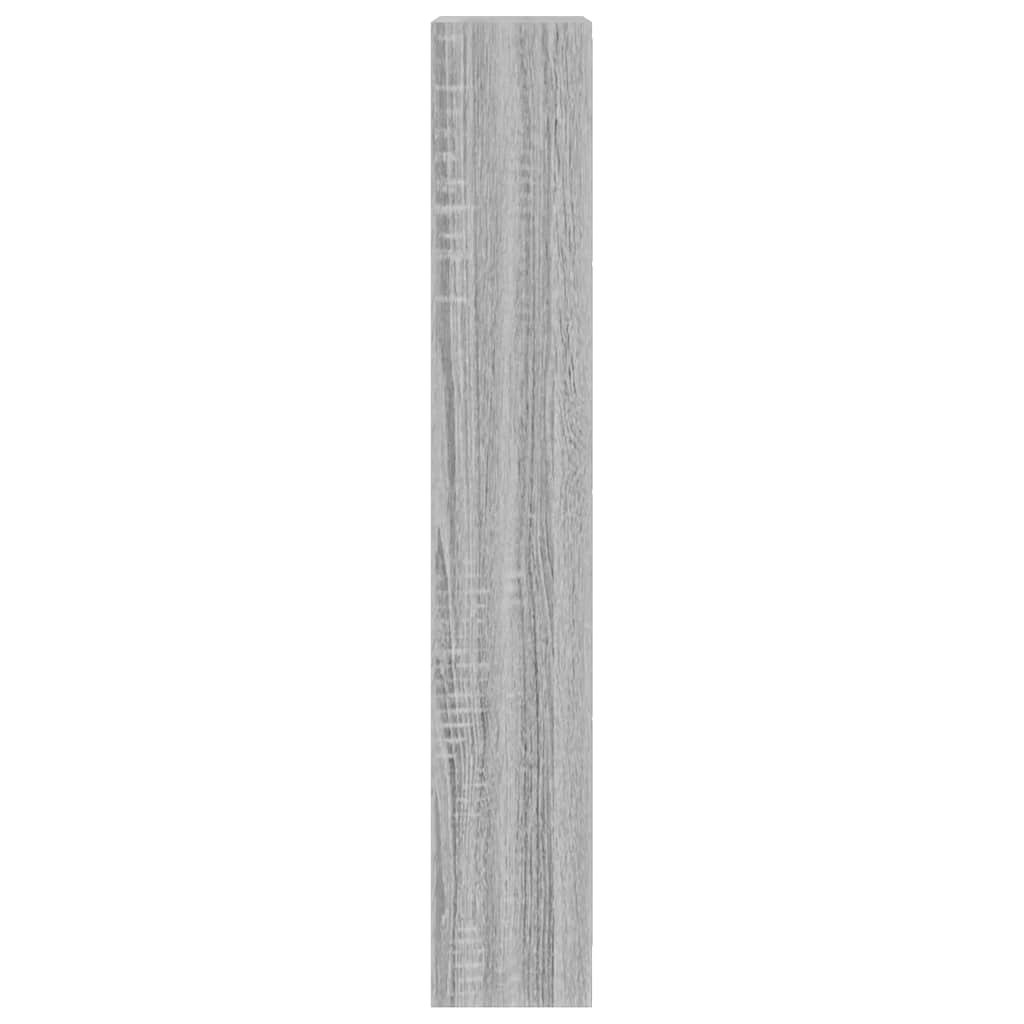 Shoe cabinet, grey oak, 63x24x147cm, engineered wood