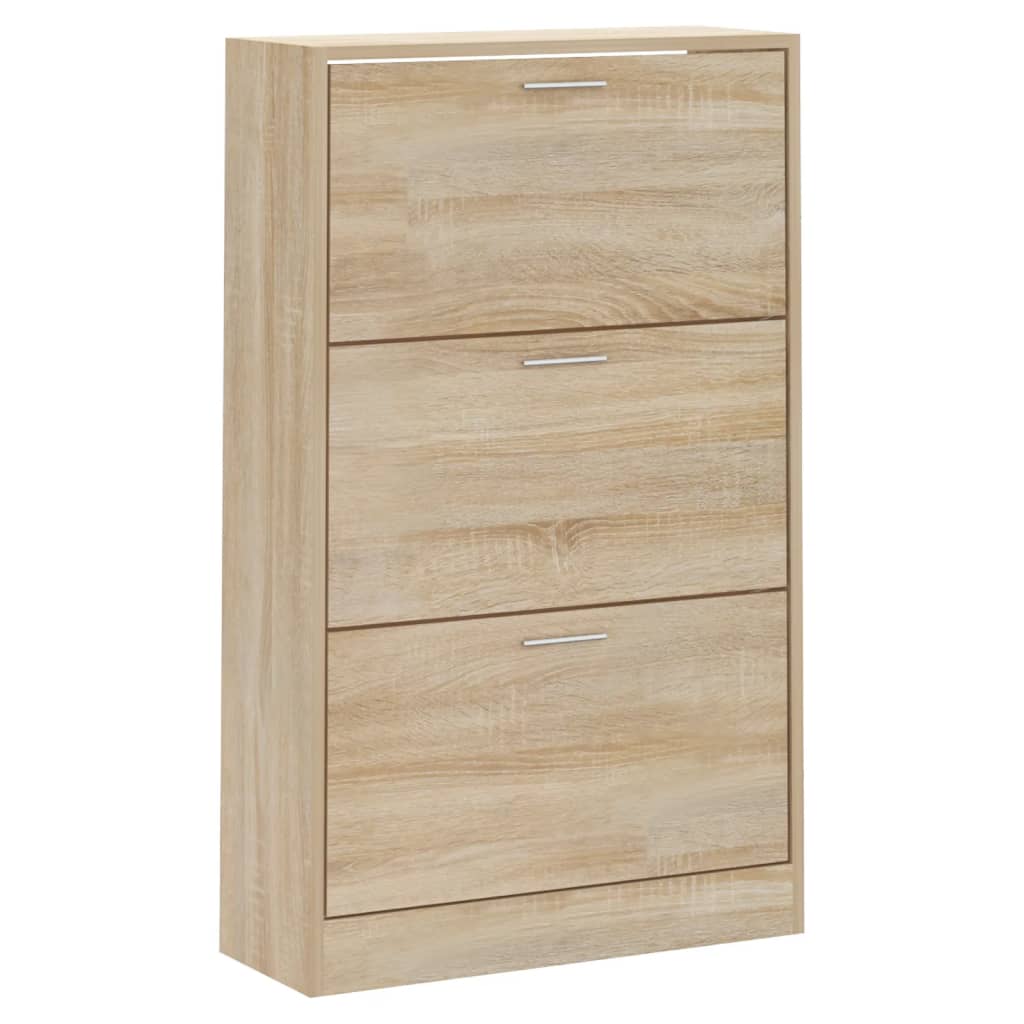 Shoe cabinet, Sonoma oak, 63x24x103cm, engineered wood