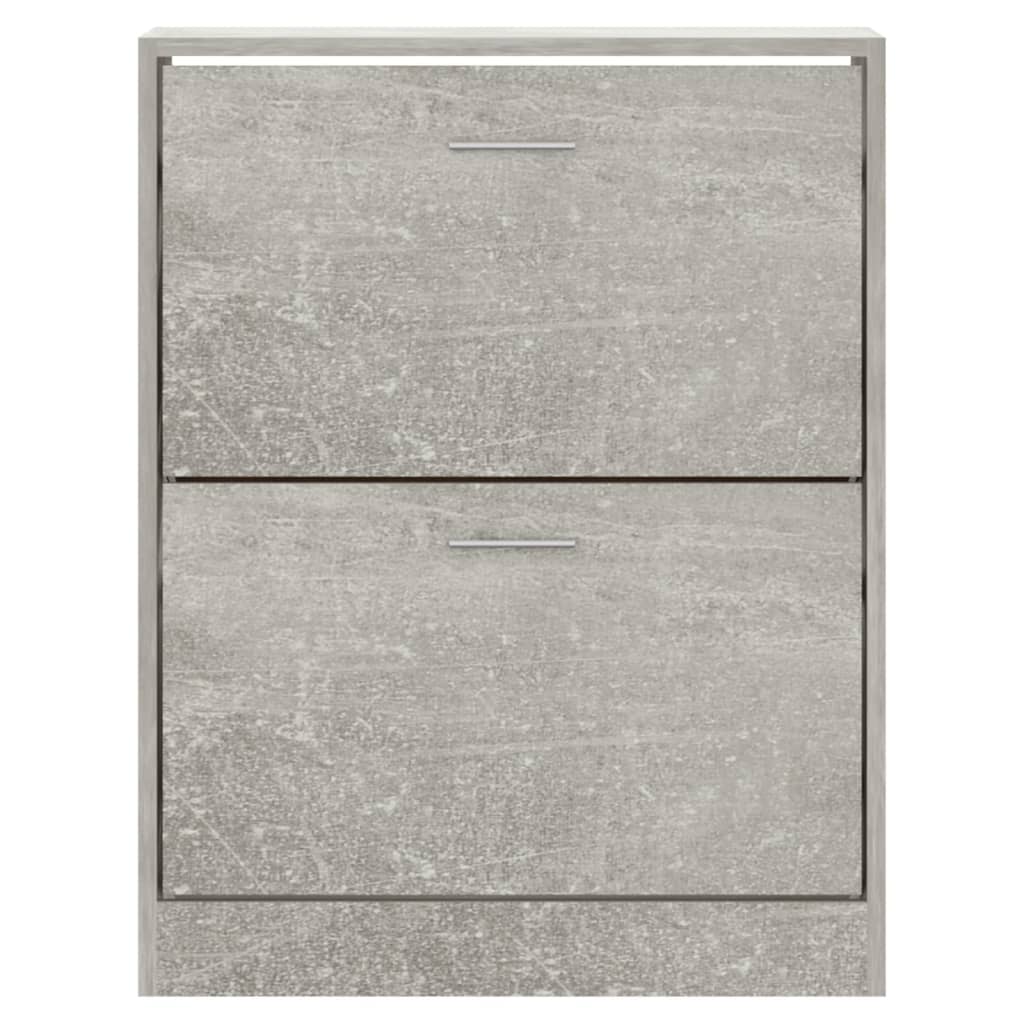 Shoe cabinet, concrete grey, 63x24x81cm, engineered wood