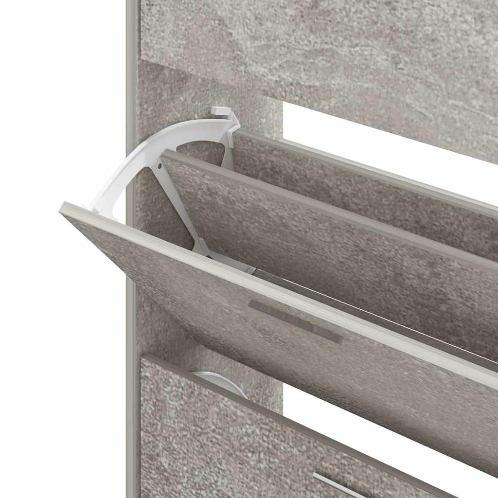 Spintelė batams, betono pilka, 63x24x104cm, apdirbta mediena