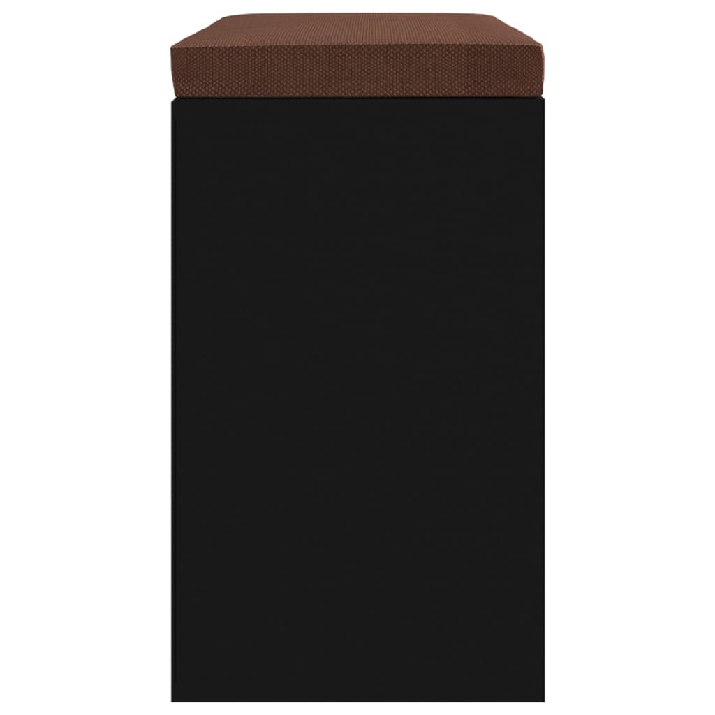 Shoe bench, black, 103x30x48cm, treated wood
