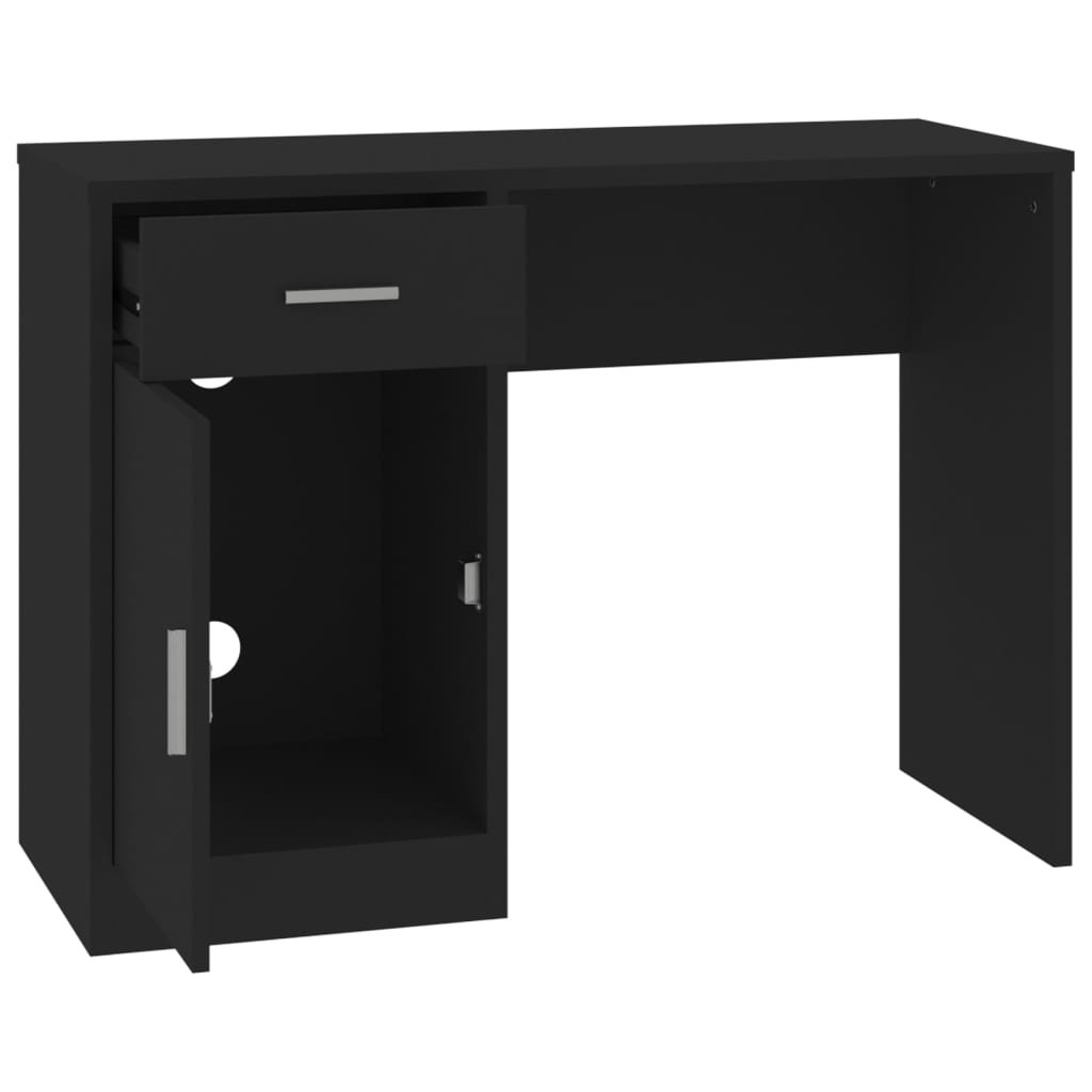 Desk, black, 100x40x73cm, wood