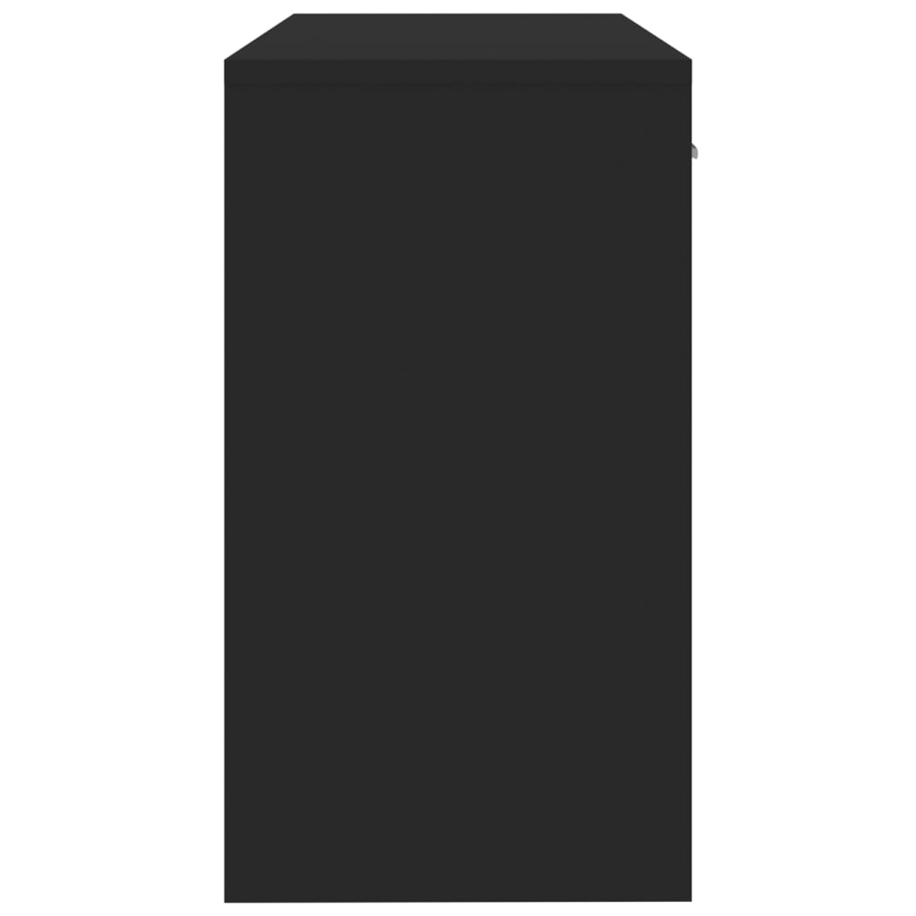 Desk, black, 100x40x73cm, wood