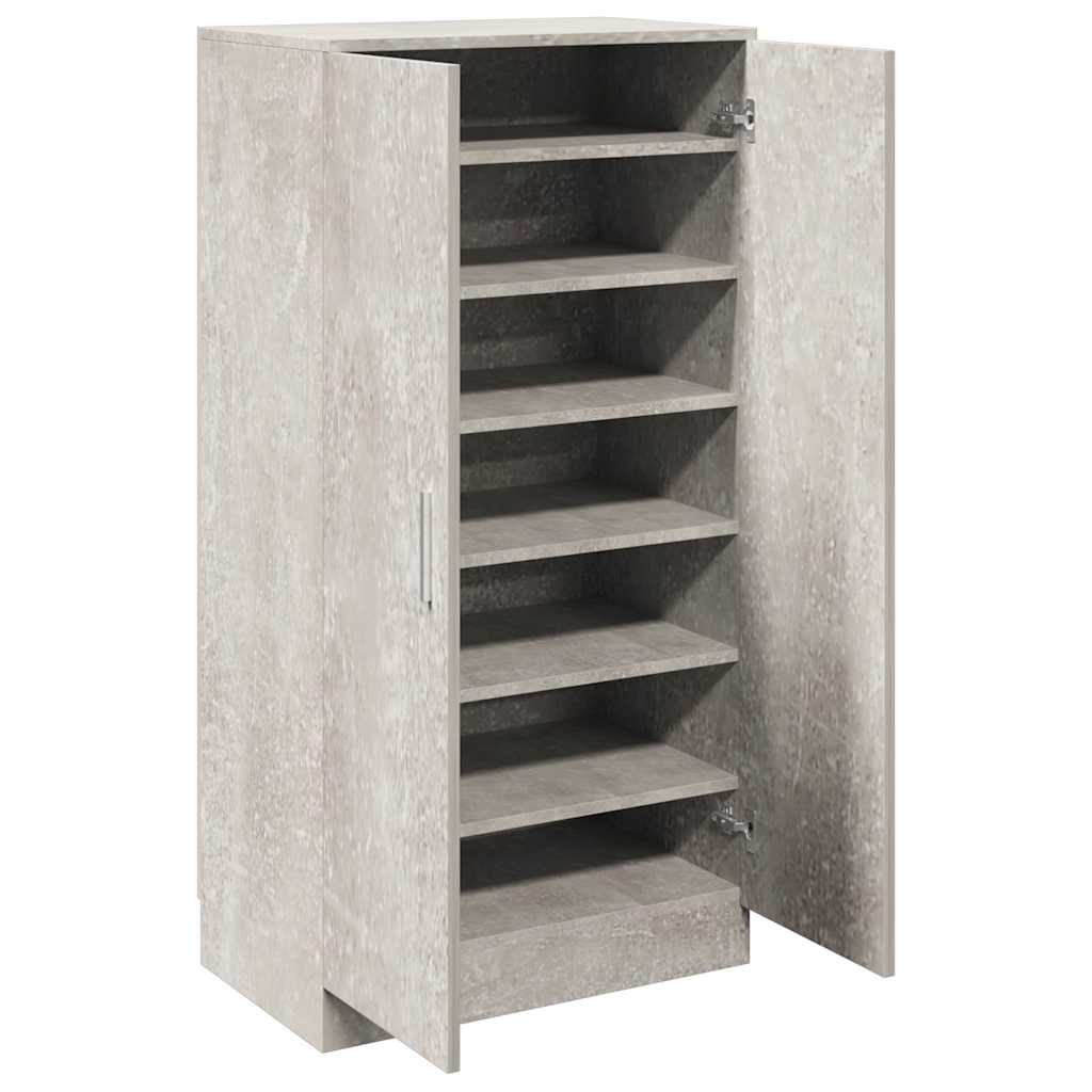 Spintelė batams, betono pilka, 55x35x108cm, apdirbta mediena