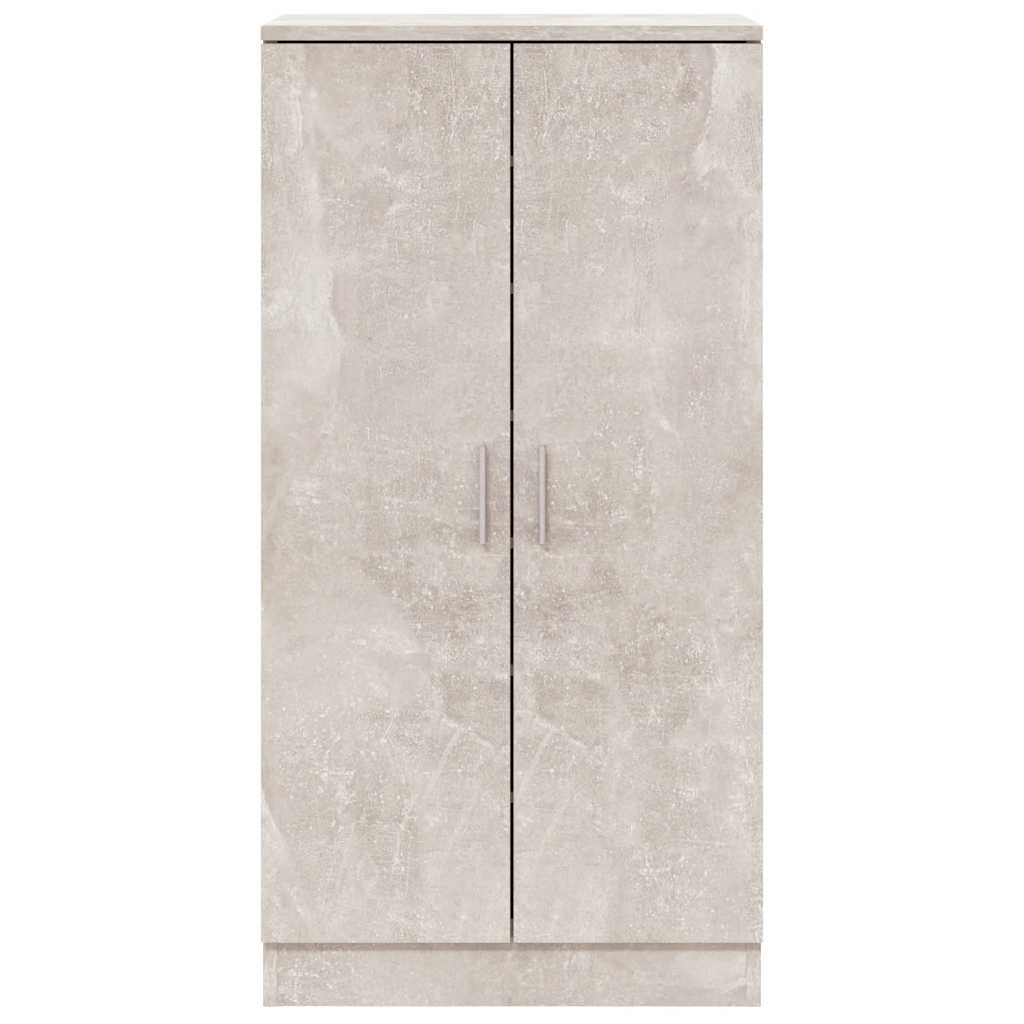Spintelė batams, betono pilka, 55x35x108cm, apdirbta mediena
