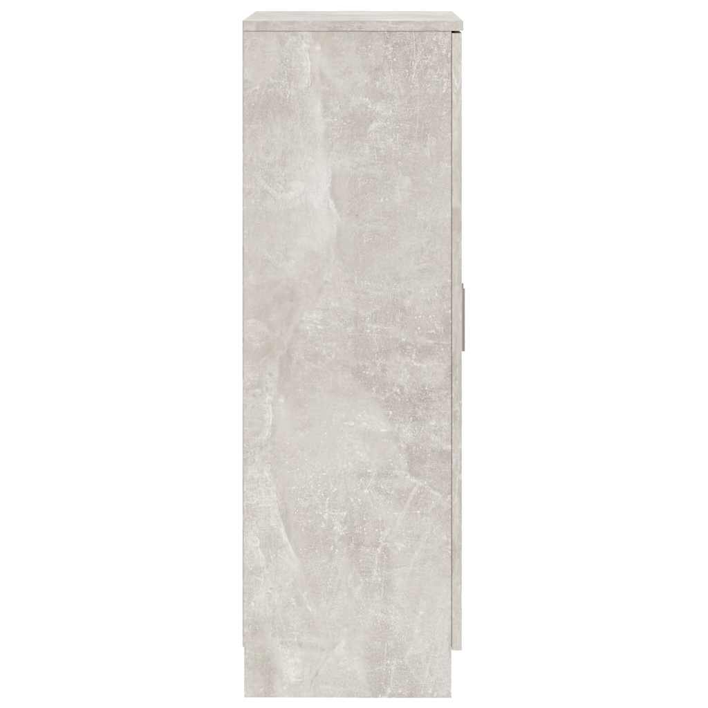 Spintelė batams, betono pilka, 55x35x108cm, apdirbta mediena