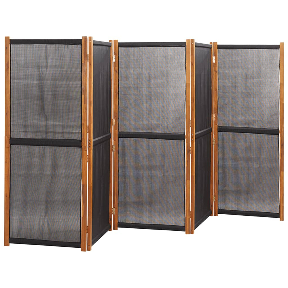 Kambario pertvara, 5 dalių, juodos spalvos, 350x180cm