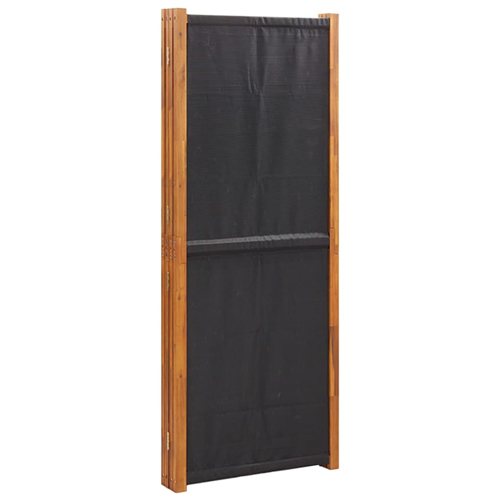 Kambario pertvara, 5 dalių, juodos spalvos, 350x180cm