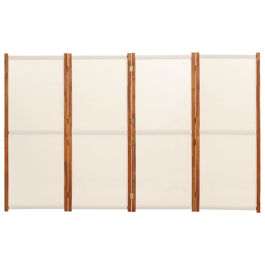 Kambario pertvara, 4 dalių, kreminės baltos spalvos, 280x180cm