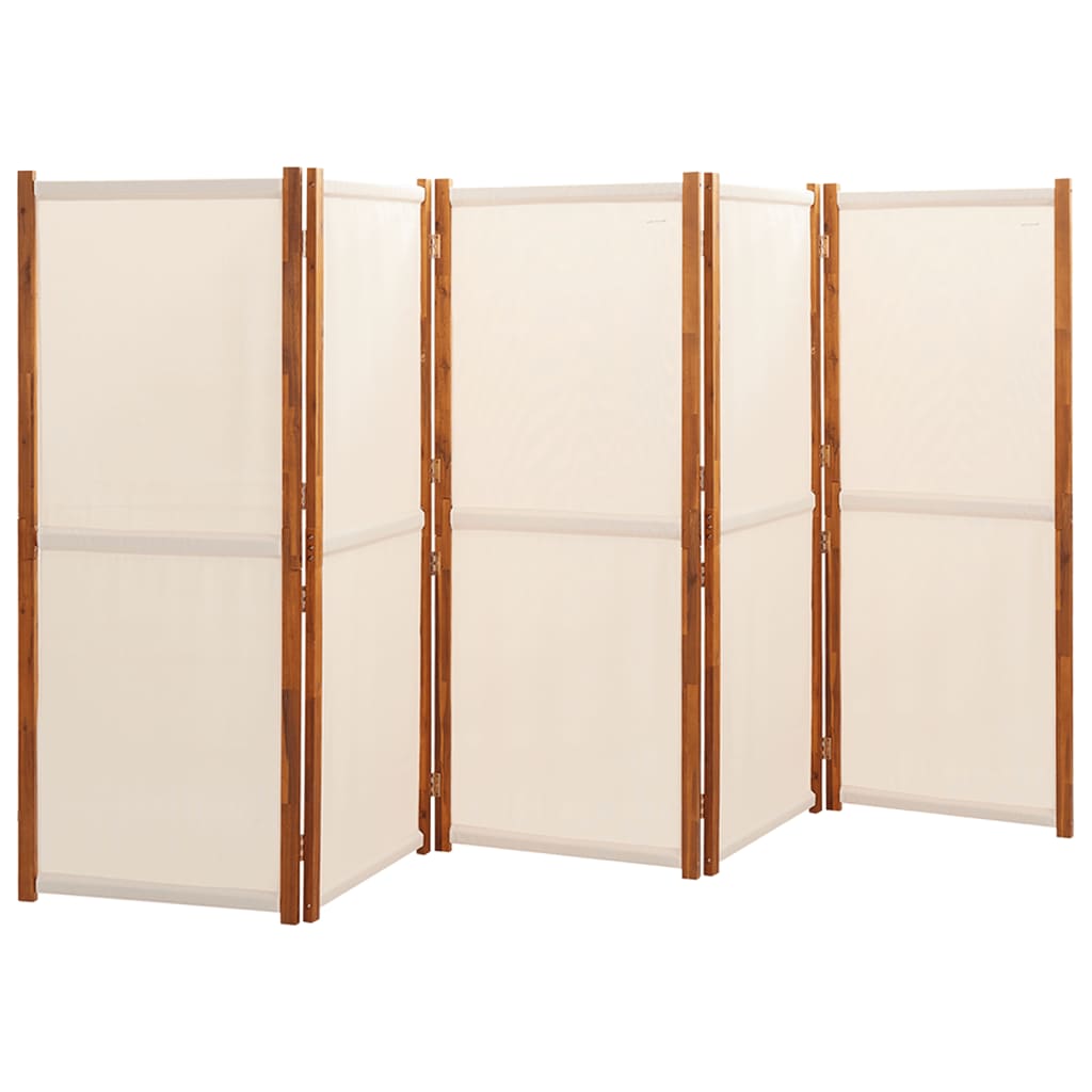 Kambario pertvara, 5 dalių, kreminės baltos spalvos, 350x180cm