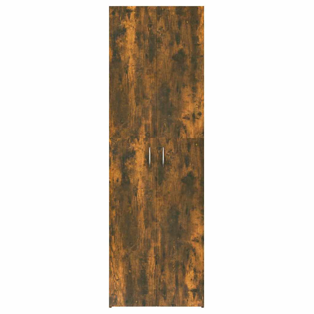 Office cabinet, smoked oak, 60x32x190cm, wood
