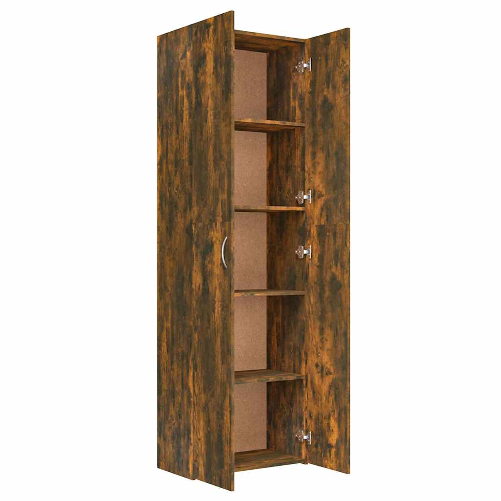 Office cabinet, smoked oak, 60x32x190cm, wood