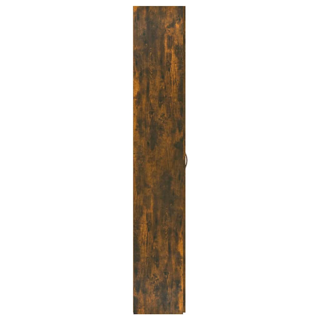 Office cabinet, smoked oak, 60x32x190cm, wood