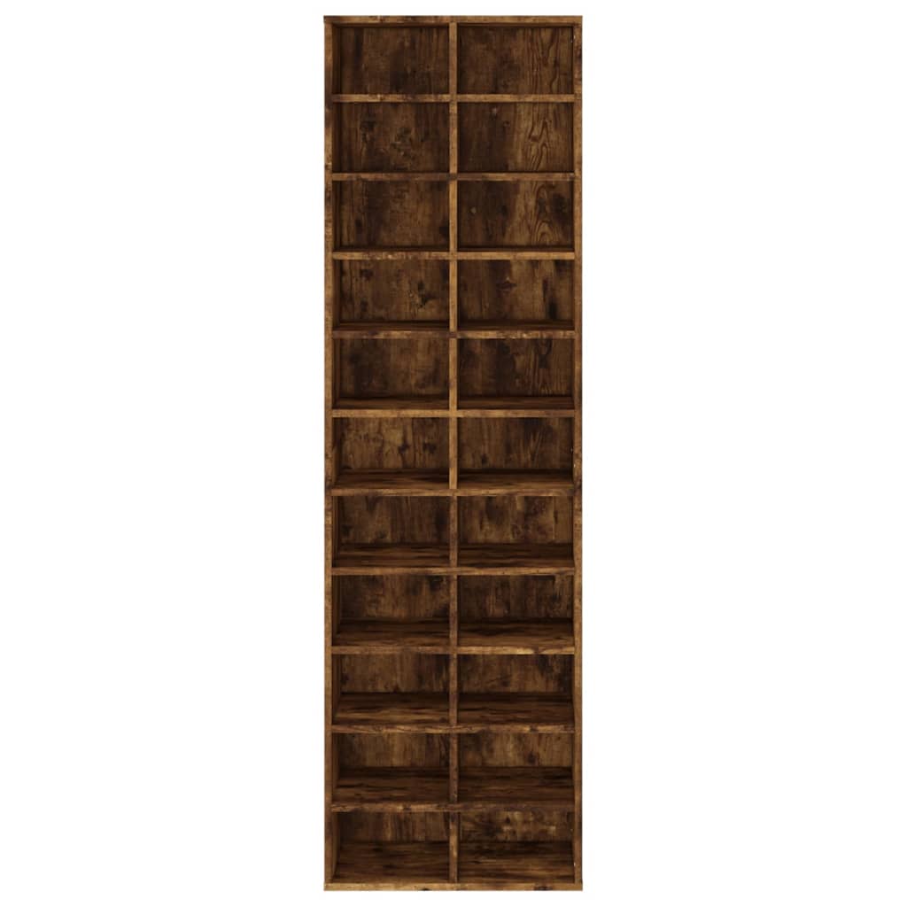 Shoe cabinet, smoky oak, 54x34x183cm, wood