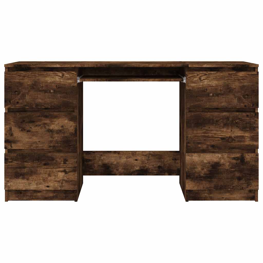 Desk, smoked oak, 140x50x77cm, wood