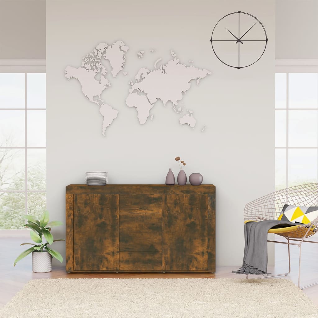 Šoninė spintelė, dūminio ąžuolo spalvos, 120x36x69cm, mediena