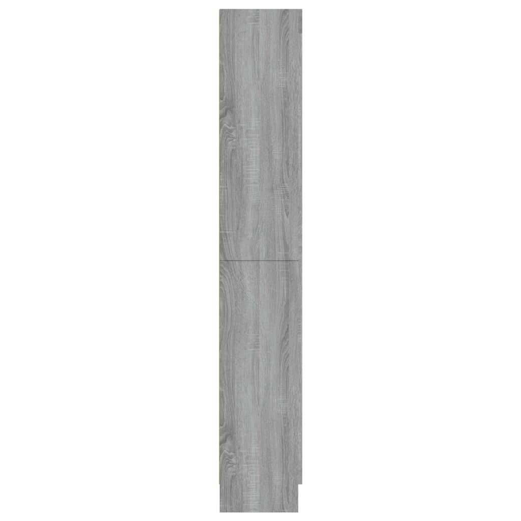 Vitrininė spintelė, pilka ąžuolo, 82,5x30,5x185cm, mediena