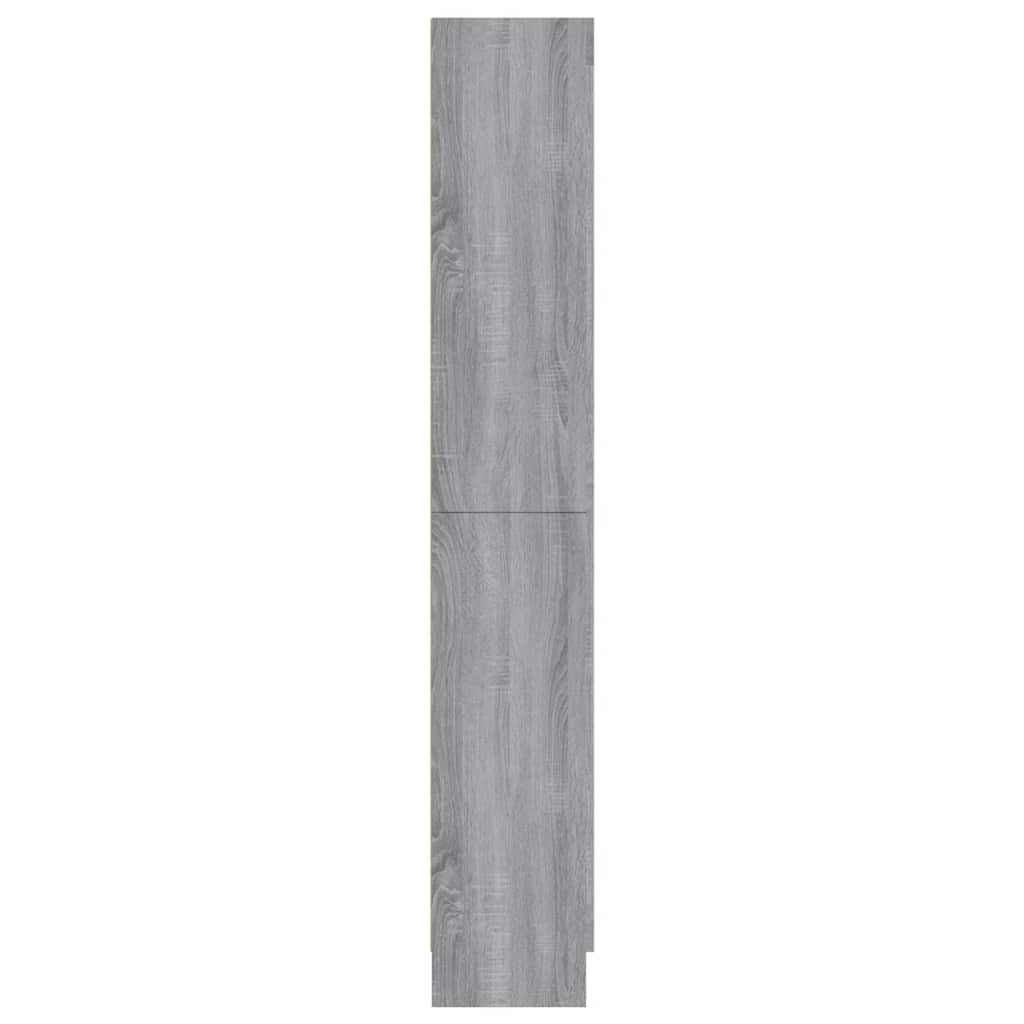Vitrininė spintelė, pilka ąžuolo, 82,5x30,5x185cm, mediena