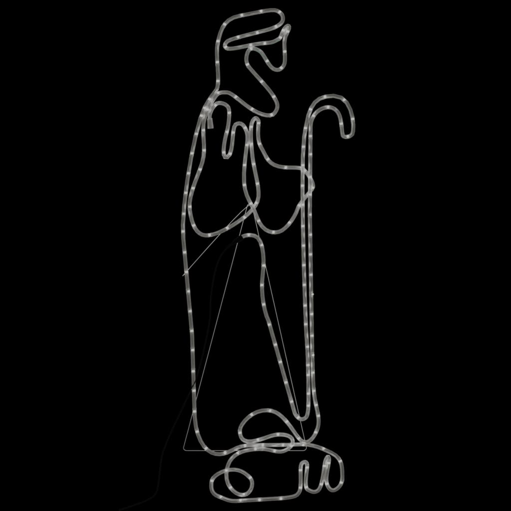 Kalėdinė dekoracija piemuo ir avis su 168 LED WHISPER, 102,5x35cm