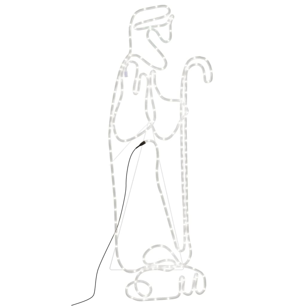 Kalėdinė dekoracija piemuo ir avis su 168 LED WHISPER, 102,5x35cm