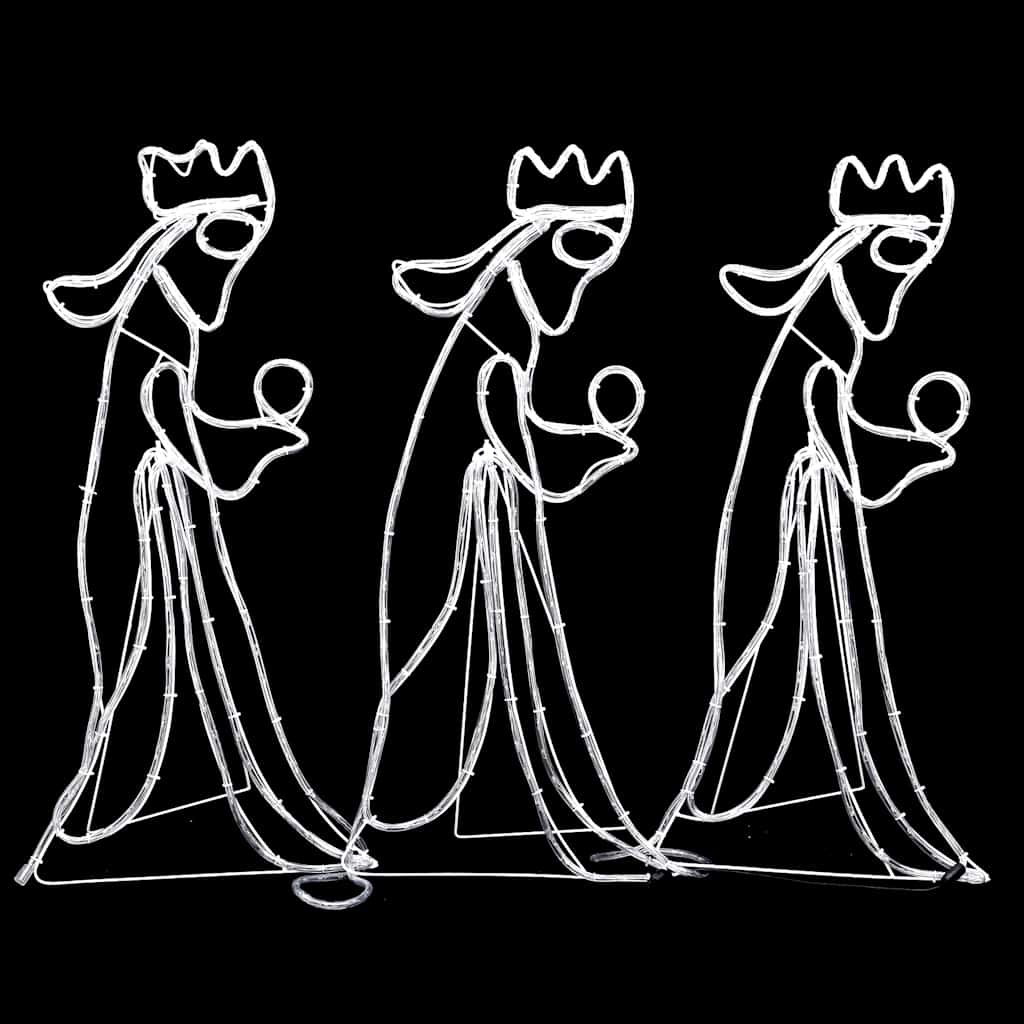 Kalėdinė dekoracija Trys Karaliai su 504 LED WHISPER, 99,5x45,5cm