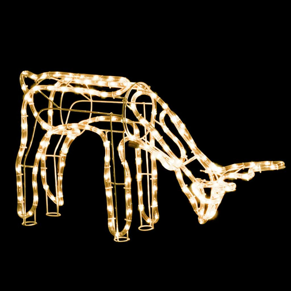 Kalėdinė dekoracija elnias ARCTIC, šiltas baltas, 73x31x45cm