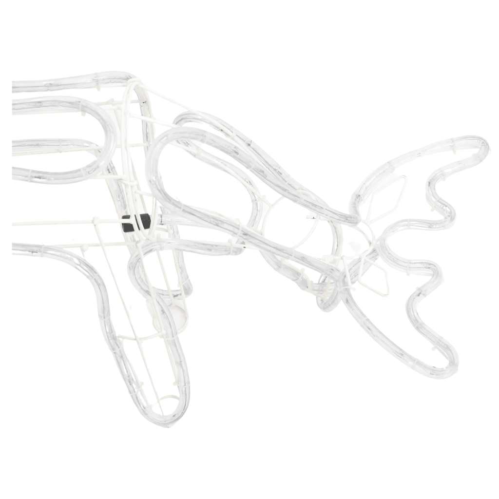 Kalėdinė dekoracija elnias ARCTIC, šiltas baltas, 73x31x45cm