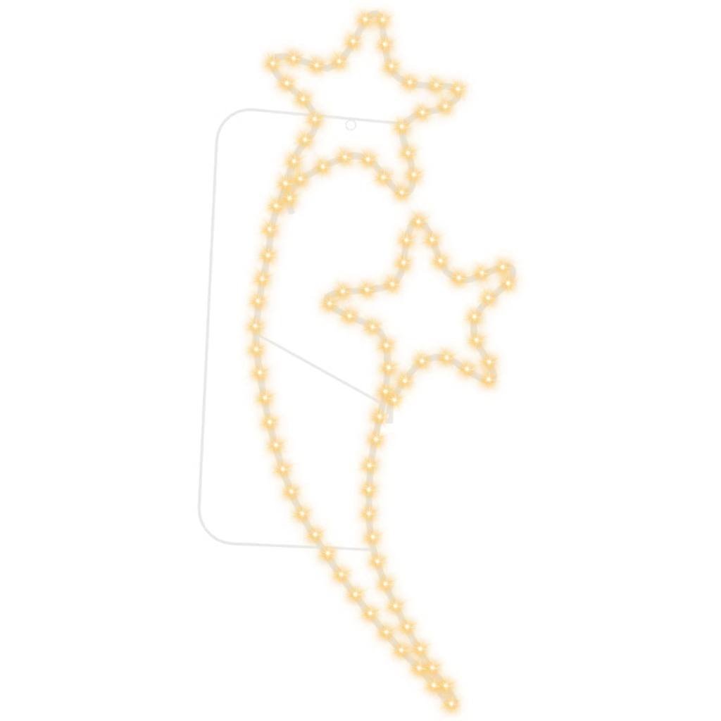 Star light decorations, 2 pcs, warm white, 125.5x53x4.5cm