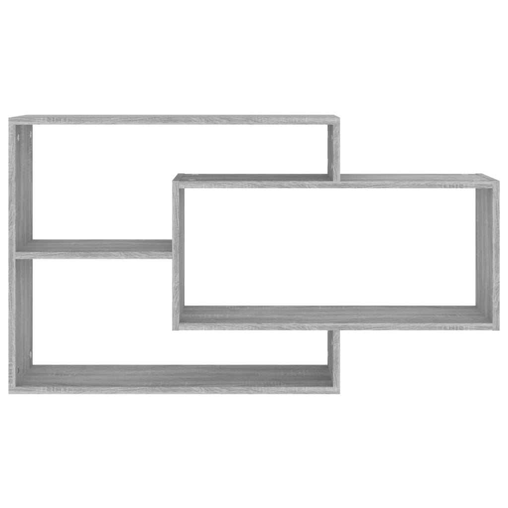 Wall shelf, grey oak, 104x20x58.5cm, engineered wood
