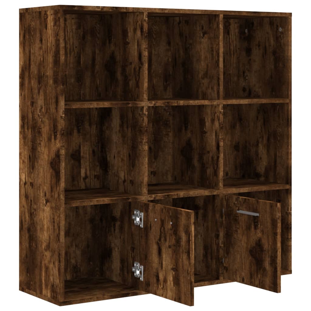 Bookcase, smoky oak, 98x30x98cm