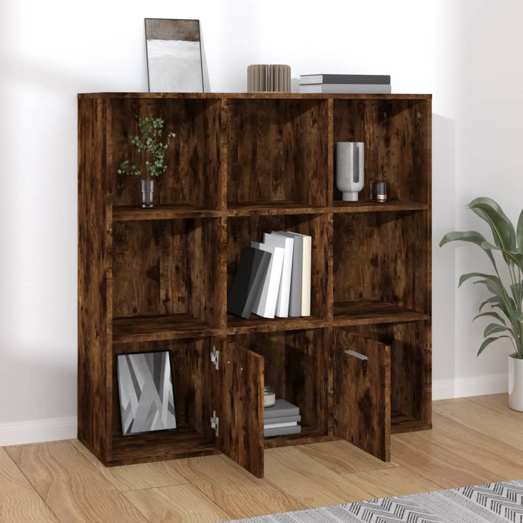 Bookcase, smoky oak, 98x30x98cm