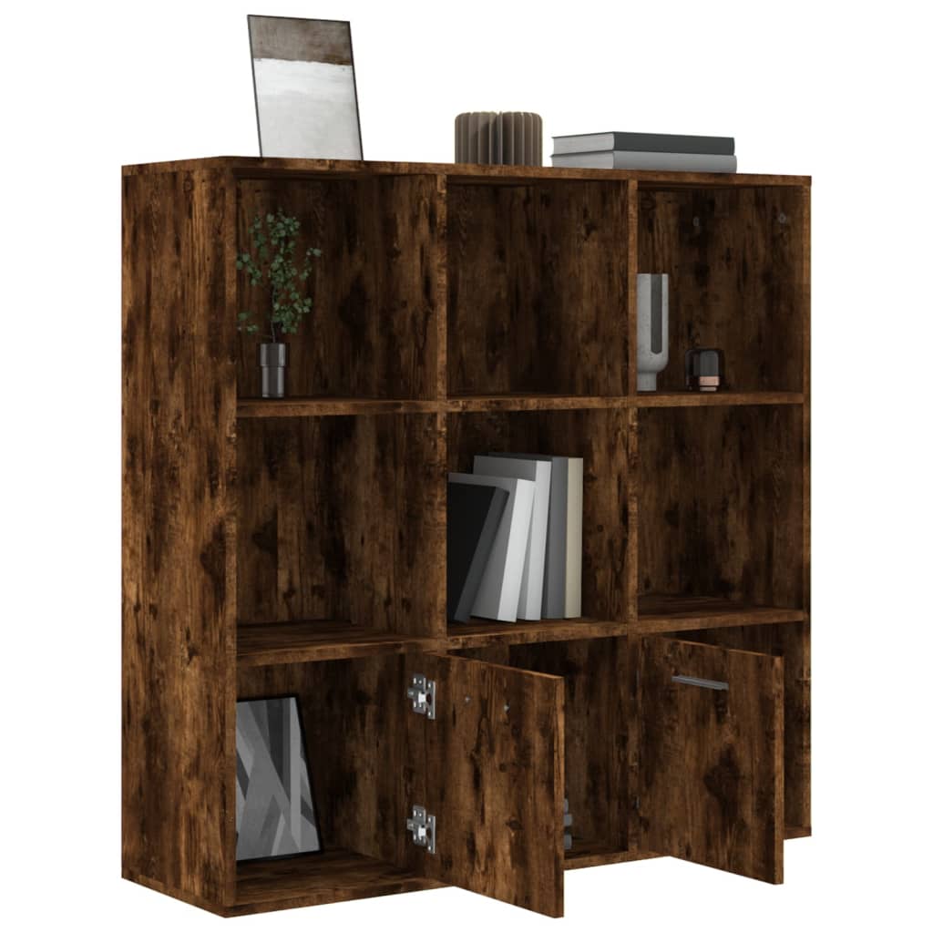 Bookcase, smoky oak, 98x30x98cm