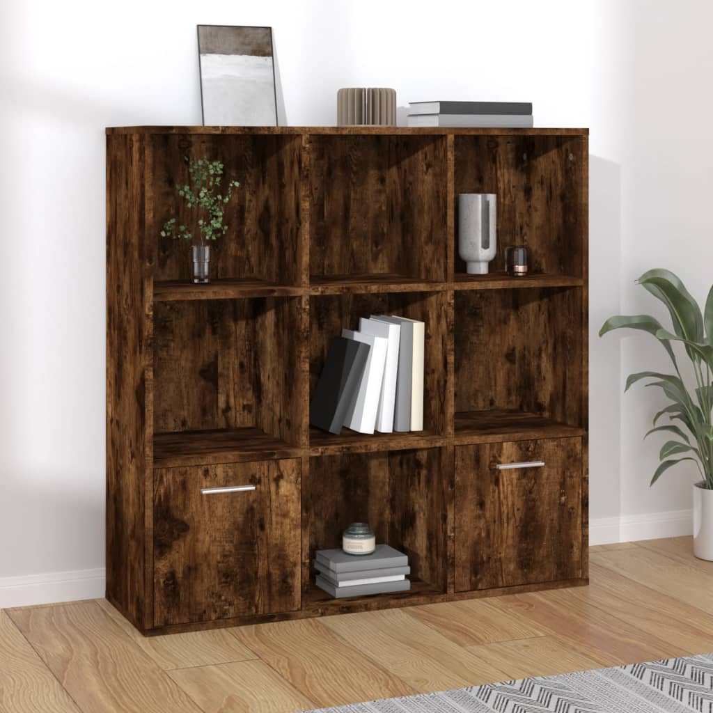 Bookcase, smoky oak, 98x30x98cm