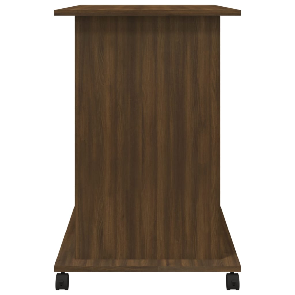 Computer desk, brown oak, 80x50x75cm, wood
