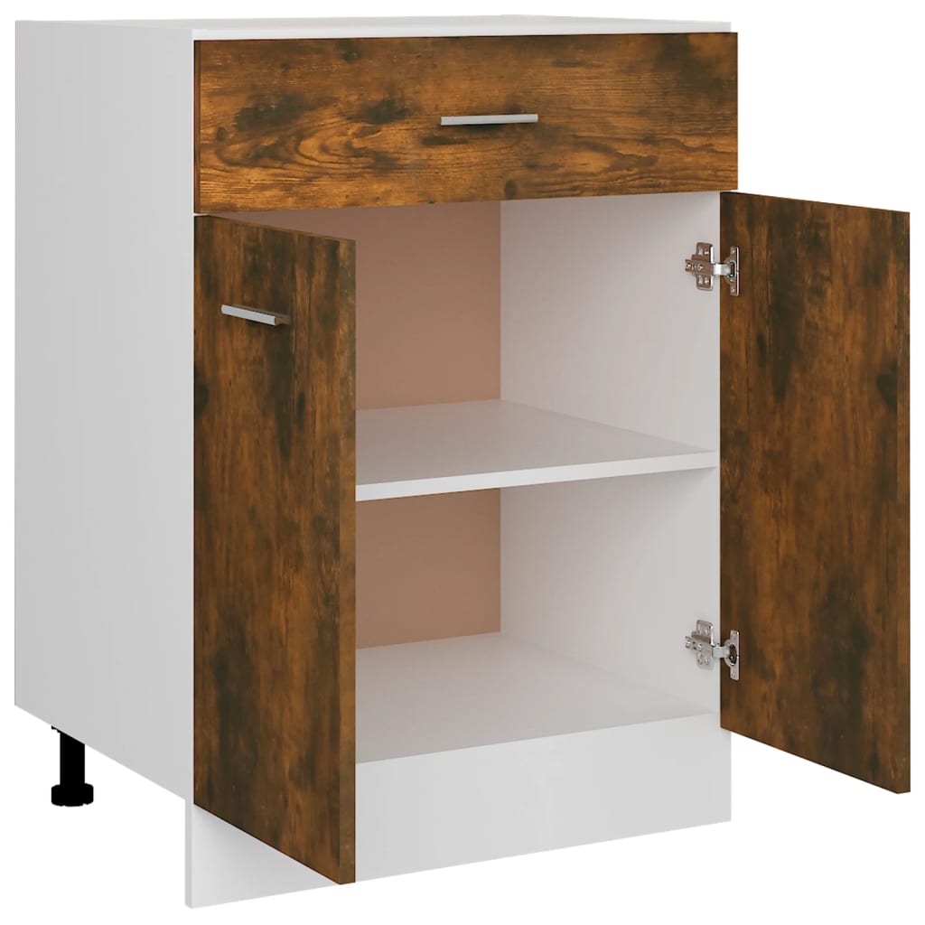 Base cabinet with drawer, "Lyon", oak, 60x46x81.5cm