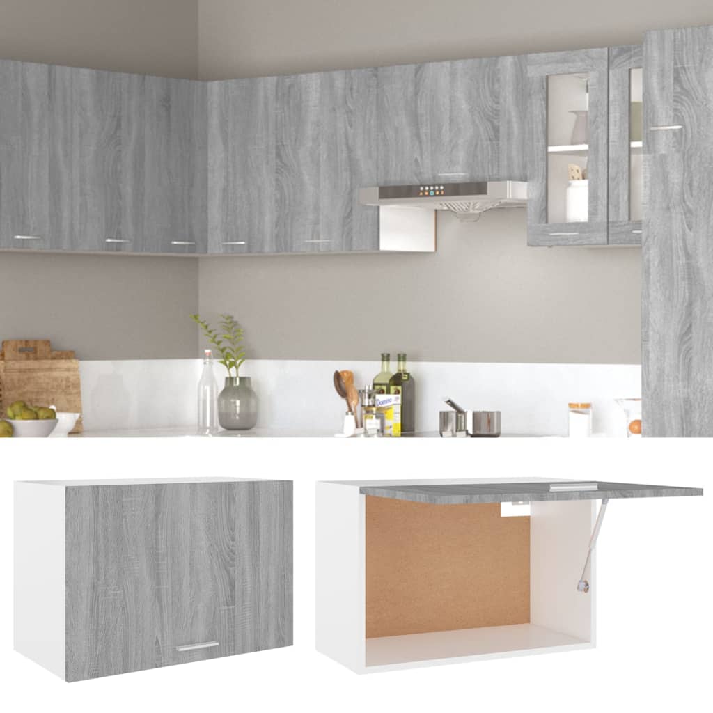 Wall cabinet, "Lyon", grey oak, 60x31x40cm, wood