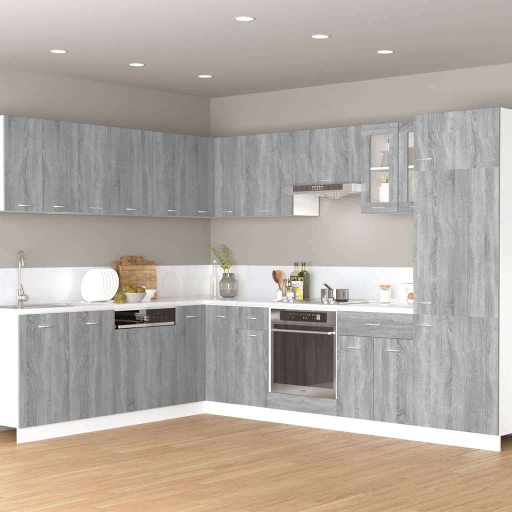 Wall cabinet, "Lyon", grey oak, 60x31x40cm, wood