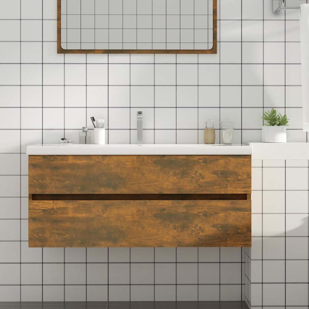 Spintelė praustuvui, dūminio ąžuolo, 100x38,5x45cm, mediena