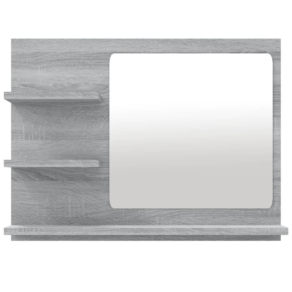 Bathroom mirror, grey oak, 60x10.5x45cm, wood