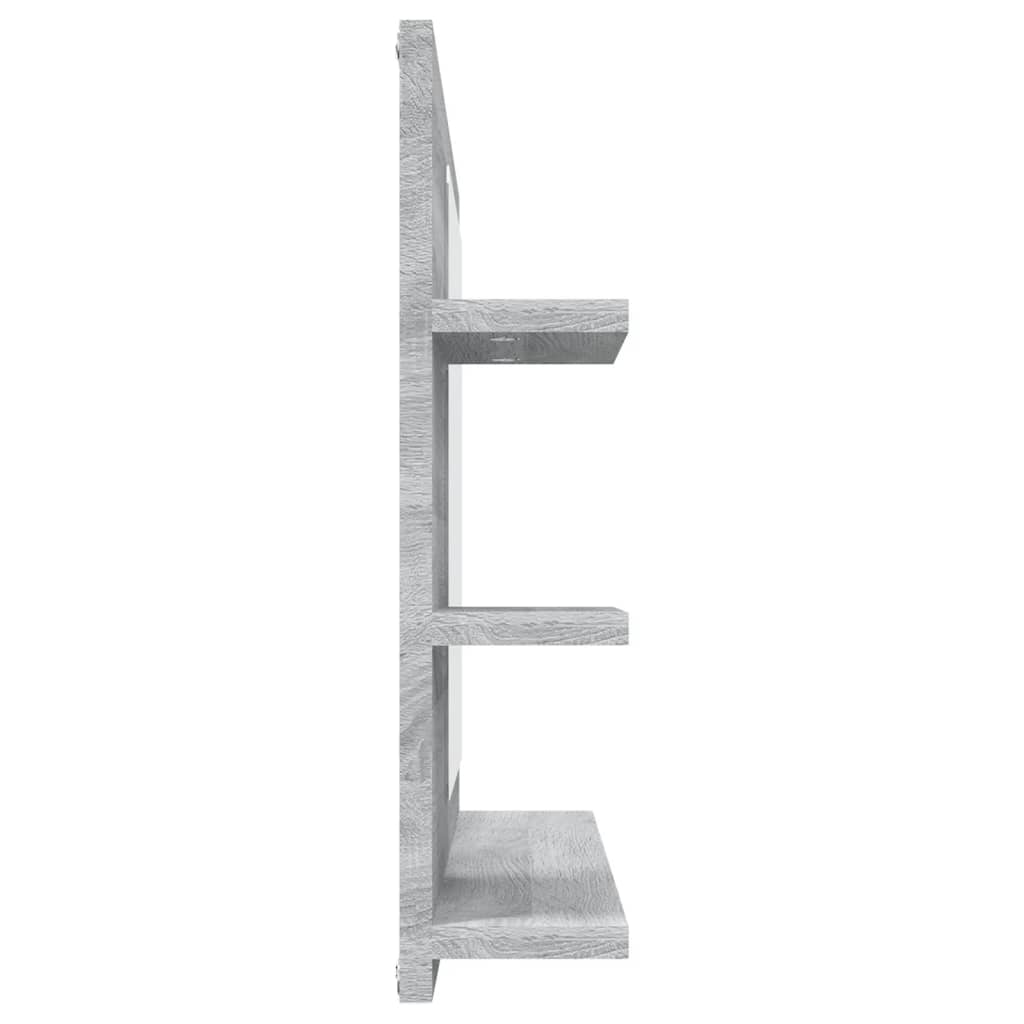Bathroom mirror, grey oak, 60x10.5x45cm, wood