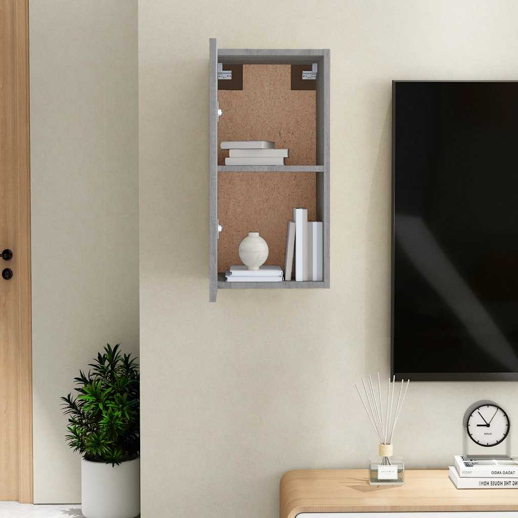 TV skapītis, pelēks ozols, 30,5x30x60cm, koks