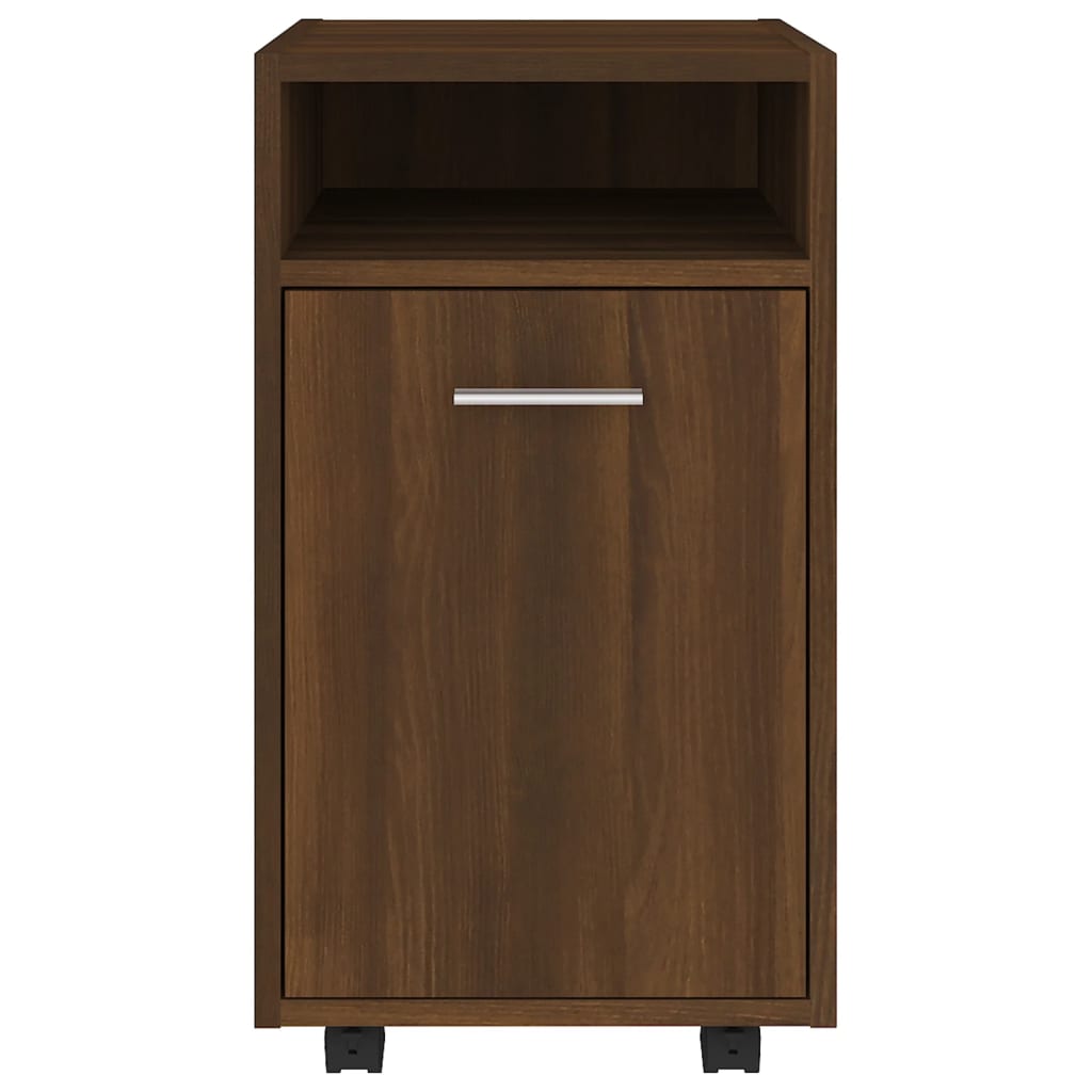 Side cabinet with castors, brown, 33x38x60cm, wood